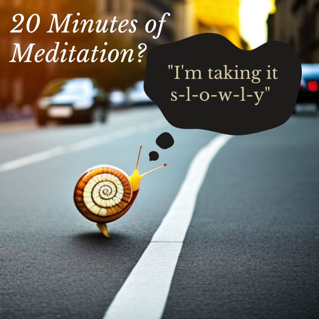 20 minutes of mediation is enough