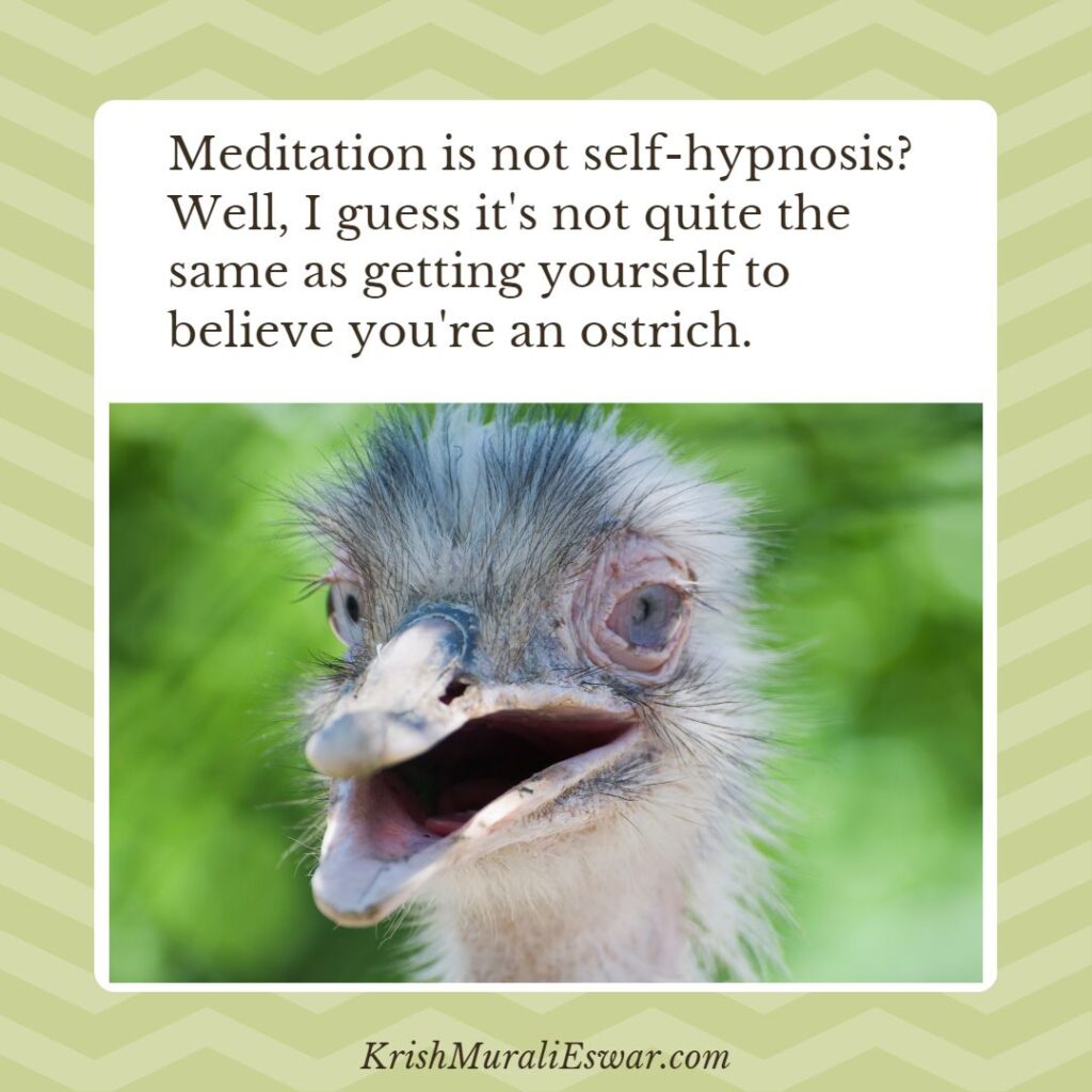 Meditation cannot be self-hypnosis